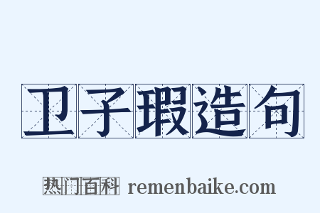 卫子瑕造句是什么意思的图片
